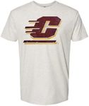 Nudge Printing NCAA Collegiate Premium Grunge T-Shirt from, Central Michigan Chippewas, Small