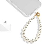 KHOLAD Universal Mobile Phone Chain & Lanyard Phone Charm with Beaded Pearl, Cell Phone Lanyard with Tether Tab, Phone Chain Strap, Hands-Free Wrist Strap, Phone Strap for Women