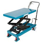 Heavy-Duty Hydraulic Scissor Lift Table, 35-3/4" L x 19-3/4" W, Steel, 770 lbs. Capacity