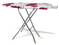 Maanit Steel Folding Ironing Board (46 cm x122 cm, Colour May Vary)