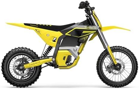 Tasaca V58 Electric Dirt Bike, 5500W Peak Mid-Drive Motor & 276NM, 55 MPH Max Speed & 5-Gears Electric Motorcycle with 52V 30Ah Long Battery, Hydraulic Brakes Off-Road EBike (Dark Yellow)