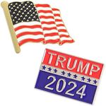 Trump 2024 Pin - Trump for President 2024 Enamel Lapel Pin - President Trump Gift, Metal, no gemstone