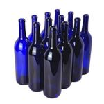 FastRack - Wine Bottles, Bordeaux Liquor Bottles, Cobalt Blue Wine Bottles, 750 ml Empty Bottles, Empty Bottles for Drinks, 12 per Case