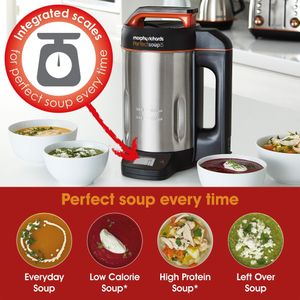 Morphy Richards Soup Maker 1.6L – Stainless Steel, Easy Clean