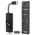 2024 HD TDT Tuner, OWERSLYN DVB-T2 HD DVB-T2 HDMI CEC Dongle Receiver 1080P H.265 HEVC 10 bit, Supports HDMI/AV and USB Multimedia Output, PVR Function, Universal Remote Control 2in1