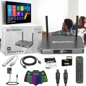 ESPBOP S.6 UL-TR.A Box with 4GB RAM+128GB ROM Large Storage, 128G TF Card,Voice Command Remote, 6 Kinds of Accessories Included