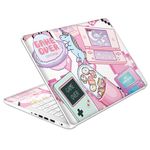 HK Studio Laptop Skin Decal for HP 14" Kawaii Game Console with No Bubble, Waterproof, Scratch Resistant - Including Wide Screen and Full Wrist Pad - 14 inch HP Laptop Cover Sticker Decal Wrap