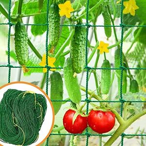 Heavy Duty Garden Trellis (9 x 6.6 Ft) for Climbing Plants - Vegetable Trellis Netting for Cucumber, Bean, Green Peas, Tomato, Plants Net Trellis for Vine Fruit