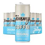 Jimmy's Iced Coffee Original SlimCan 12 x 250ml (Pack of 12) Refreshing Ready-to-drink Iced Latte Tins