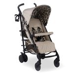 My Babiie MB51 Stroller – from Birth to 4 Years (22kg), Lightweight, Umbrella Fold, Travel Buggy for Toddlers, Pushchair includes Footmuff, Cup Holder, Rain Cover - Fawn Leopard