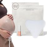 Dermaclara Silicone Booby Patch Bundle Prevent and Treat Stretch Marks - Pregnancy Safe Skin Care Patches for Scars - Tested Stretch Mark Prevention and Remedy - 5 x 5 Patches(2) + Patch Prep