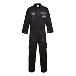 Portwest Portwest Texo Contrast Coverall, Size: M, Colour: Black, TX15BKRM