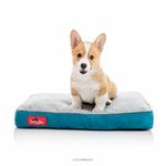 BRINDLE Soft Shredded Memory Foam Dog Bed with Removable Washable Cover, teal, 22in x 16in