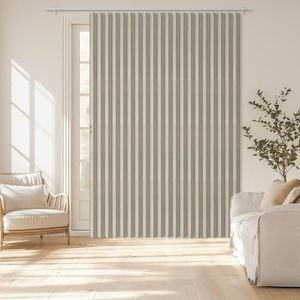 AJAZZ 100% Blackout Doorway Curtains Accordion Doors for Doorway Curtains Applicable Patio Door Curtain Sliding Door Curtains Sliding Door Blinds Closet Curtains(Cream White 98" W x 106" L) 1 Panel