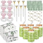 Tikem Kitch Bridesmaid Gifts for Wedding - Maid Of Honor Gifts From The Bride - Bridal Shower Gifts For Bridesmaid Maid Of Honor, Green, Tableware