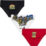 Nickelodeon 3 Ninja Turtles Mutant Ninja Turtles Ninja Briefs, Mixed, 6-8 Years