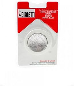 Bialetti Moka 1-Cup Gasket/Filter Replacement Parts 12-Cup White