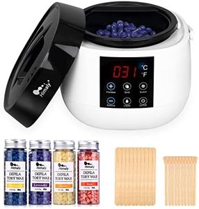 himaly Hot Wax Warmer Machine Electric Wax Heater with 4 Flavors Hard Wax Beans and 20 Wax Applicator Sticks Hair Removal Waxing Kits Professional for skin Body Bikini Area Legs