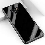 REALCASE Samsung Galaxy Note 9 Case,Luxurious Toughened Glass Back Case with Shockproof TPU Bumper Slim Fit Case Cover for Samsung Galaxy Note 9 (Full Black)