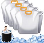 Hiitytin 4 Pcs Ice Bath Bags Reusable, 10L Cold Plunge Ice Bags Portable Bathtub Freezer Water Bags Ice Bath Water Chiller Cold Plunge Tub Accessories Ice Barrel Cold Therapy