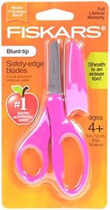 Fiskars Scissors Blunt-tip Safety-Edge Blades w/Sheath (Hot Pink)