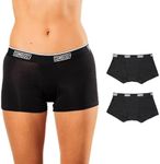 Bambody Absorbent Boy Short: Period Protection Underwear for Women and Teens - 2 Pack: Black - Size 6