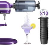 Jooke Shaved Ice Attachment for Kitchenaid Stand Mixer,Homemade Shaved Ice Maker,Snow Cone Machine for Kitchenaid Ice Shaver with 10 Reusable Ice Cube Mold,Ice Crushers for Home Use,Instruction Manual