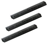 Zcardon 3pcs 2019-2021 Elevation Emblems Door Tailgate Badge Replacement for Sierra 84682634 (Shiny Black) FD-ELEVATION3