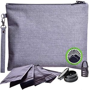 Smell Proof Bag with Lock 11x9, Smell Proof Container, Dog-Tested Odor Proof Bags, Best Smell Proof Pouch Zipper on top, Smell Proof Case for Herbs, storage bag for Coffee & smell proof box for Oils