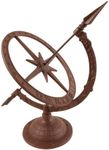 Esschert Design TH38 – Table Sundial with Cast Iron Stand, Refined Workmanship, Cast Iron Coated, Reddish Brown, Terracotta