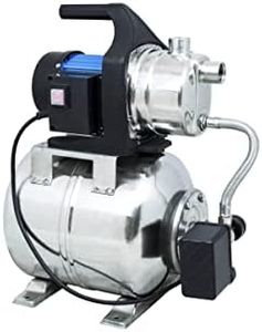 Güde 94637 HWW 1000E - Impianto idrico domestico, 1000 W, 3500 l/h, interruttore a pressione, serbatoio in acciaio inox da 19 l, altezza di mandata 44 m