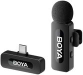 BOYA BY-V10 USB C Wireless Lavalier Microphone for Android, Type-C Smartphone Laptop, Noise Canceling, Mini Clip-on Microphone for YouTube, Podcast, Facebook, Tiktok Vlogging Recordings