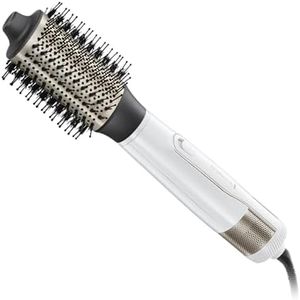 Remington Hydraluxe Volumising Blow Dry Brush, AS8901AU, 1200W, 2-In-1 Hair Dryer and Volumiser, Hot Air Brush, Moisture Lock Ceramic-Coated Oval Barrel, 3 Heat & 2 Speed Settings, White