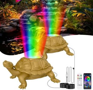 OSREE Lumière LED Submersible avec 12V Transformateur et Timer, 6W Tortue Projecteur de Bassin avec Contrôle APP, Spots Immergés Étanches IP68 Étanche pour Fontaine Cascade Jardin Aquatique, Set 2