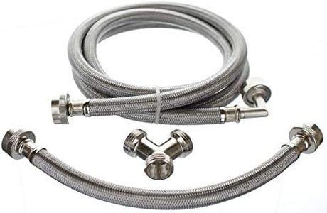 Premium Steam Dryer Hose Installation Kit - Stainless Steel Hoses, 8 Foot from Kelaro