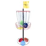 Park & Sun Sports Portable Frisbee/Disc Golf Steel Target Goal with Basket: Deluxe Set Includes 6 Discs