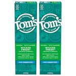 Tom's of Maine Natural Wicked Fresh Fluoride Toothpaste Cool Peppermint 4.70 oz (Pack of 2)