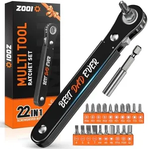 Ratcheting Pocket Screwdriver Gifts for Men Dad, 90 Degree Ratchet Screwdriver, Right Angle Screwdrivers Low Profile Mini Ratchet Set Gadgets EDC Gear Tools, Offset Screwdrivers Bit Set