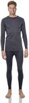 Rocky Thermal Underwear For Men (Thermal Long Johns Set) Shirt & Pants, Base Layer w/ Leggings/Bottoms Ski/Extreme Cold (Charcoal - Lightweight Cotton / Medium)