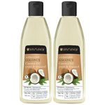 Soulflower Extra Virgin Coconut Oil for Hair & Skin Moisturization, Nourishment, Body Massage |100% Pure, Cold pressed, Organic and Natural Ecocert Cosmos Organic Certified | Pack of 2, 225ml