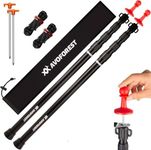 AVOFOREST Tent Poles, Telescoping Tarp Poles, Adjustable Camping Tent Poles for Tarp with Lightning Protection Cap Awning Poles Set for Canopy Porch Sun Sails Awning, 88-265cm (Black)