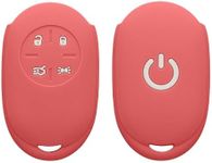 kwmobile Key Cover Compatible with Fiat 500E 4-Button Car Key - Soft Silicone Car Key Fob Holder Protector Case - Pink