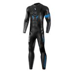 Synergy Endorphin Men's Full Sleeve Triathlon Wetsuit (Black/Blue, S2)