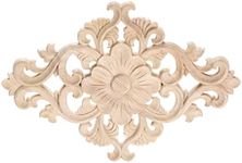 Wood Carved Appliques, 1Pc Wooden D