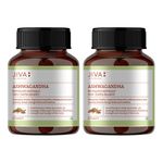 Jiva Ashwagandha Tablet | 100% Ayurvedic Formulation Boosts Immunity And Energy Level | Strengthens Nervous System, Reduces Stress & Anxiety | Balances Kapha & Vata Doshas- 60 Tablets (Pack Of 2)