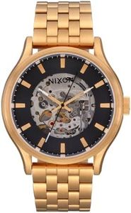 NIXON Spectra A1323 - Black/Gold - 100M Water Resistant Unisex Automatic Fashion Watch (40mm Watch Face, 20mm-18mm Stainless Steel Band)