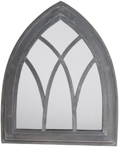 Esschert Design USA WD11 Mirror Gothic, Gray Wash Finish
