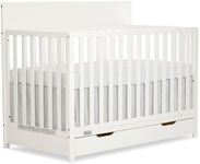 Fisher-Price Meadowbrook 4-in-1 Convertible Full Size Baby Crib with Drawer, Wooden Nursery Furniture, Converts to Toddler Bed with Guardrail, Daybed & Full-Size Bed, GGG, BSA Certified, Cannoli Cream