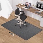 Mapuon Office Chair Mat for Hardwood Floor, 36" x 55" under Desk Rug for Rolling Chair, Computer Gaming Chair Mat, Large Heavy Duty Slip Resistant Floor Protector for Home Office (Gray)