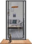 Cat screen Door Fits Door Size 80cm x 200cm, Heavy Duty Pet Screen Door, Prevent Dogs Cats from Running around, Partition Cat Door Screen Net, Double Zip